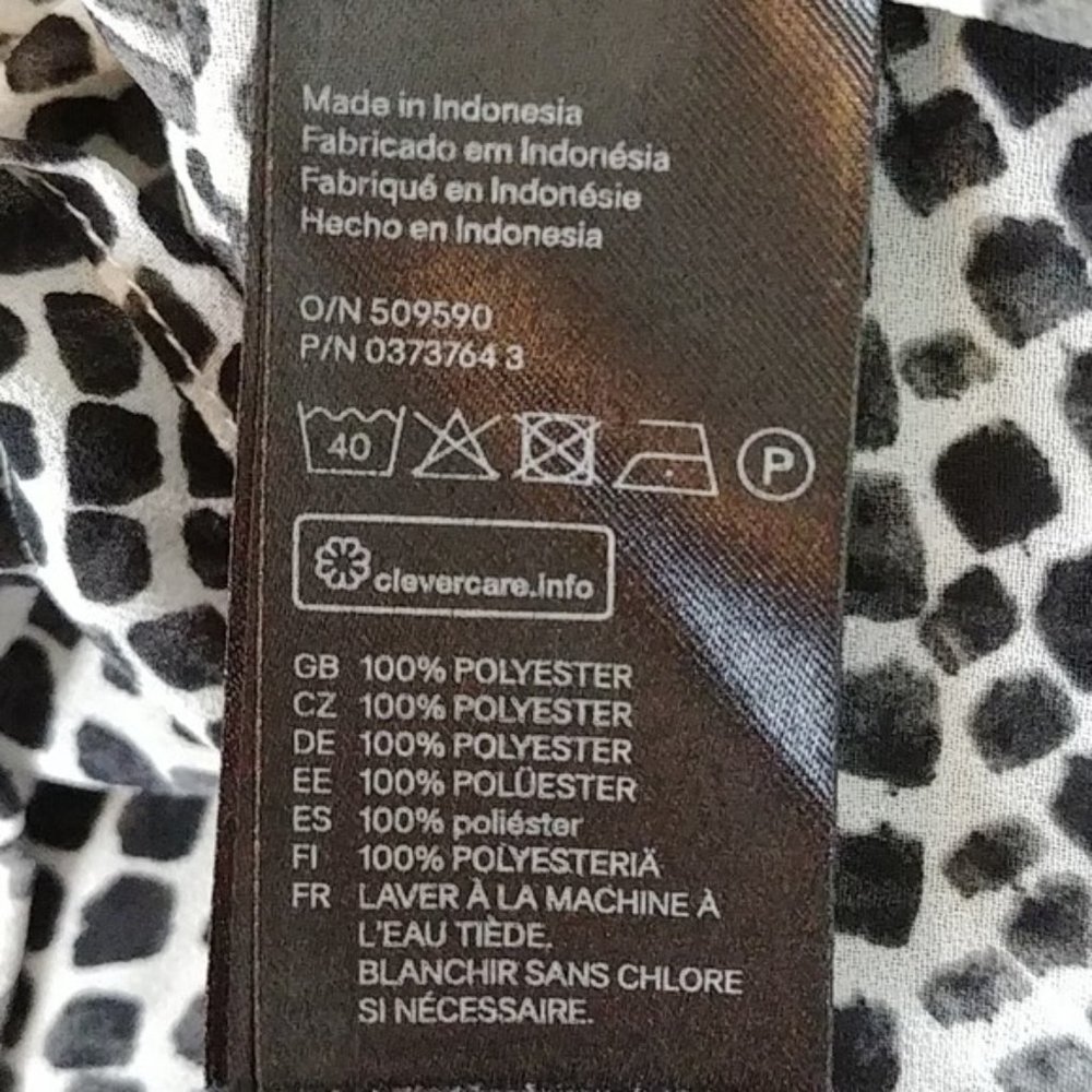 H&M Animal Print Tank Top Spaghetti Strap Size 2 - Picture 13 of 13